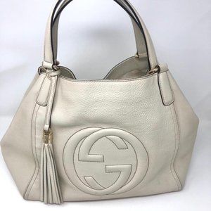 GUCCI Pebbled Calfskin Large Soho Bag